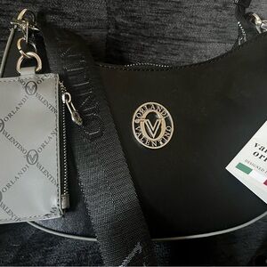 Orlandi Valentino Black Crossbody Bag